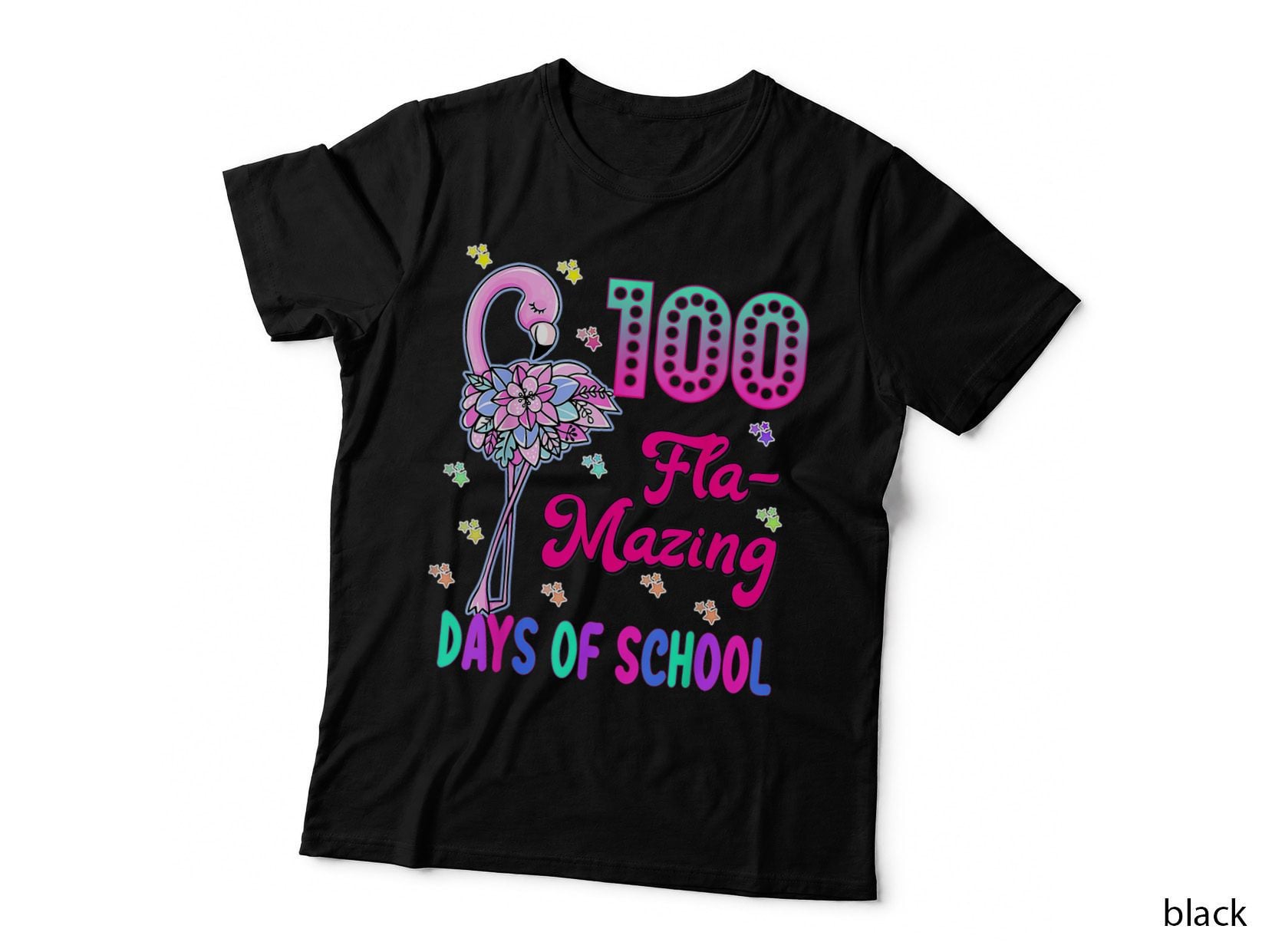 100 Flamazing Days of School Funny Student Teacher Gifts T-Shirt