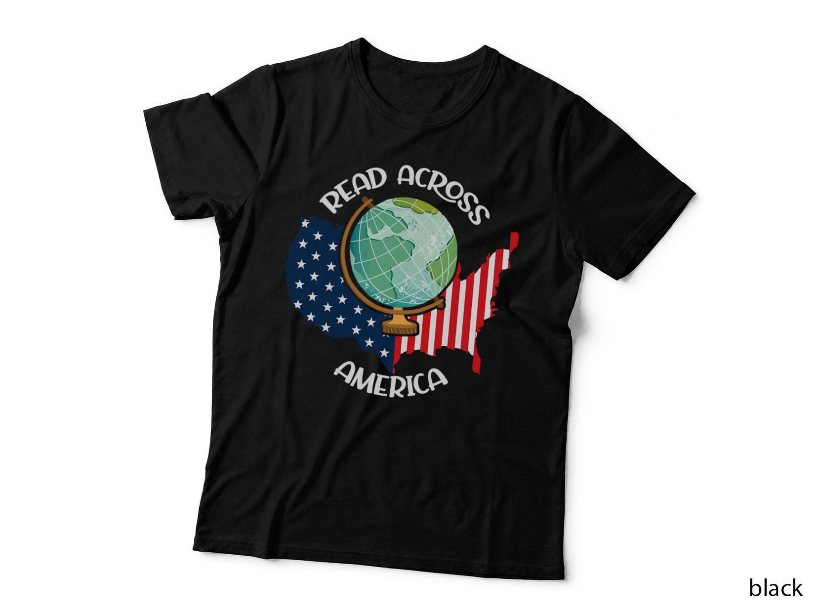 Across America - We Read Global Reading Lover Teacher Reader T-Shirt