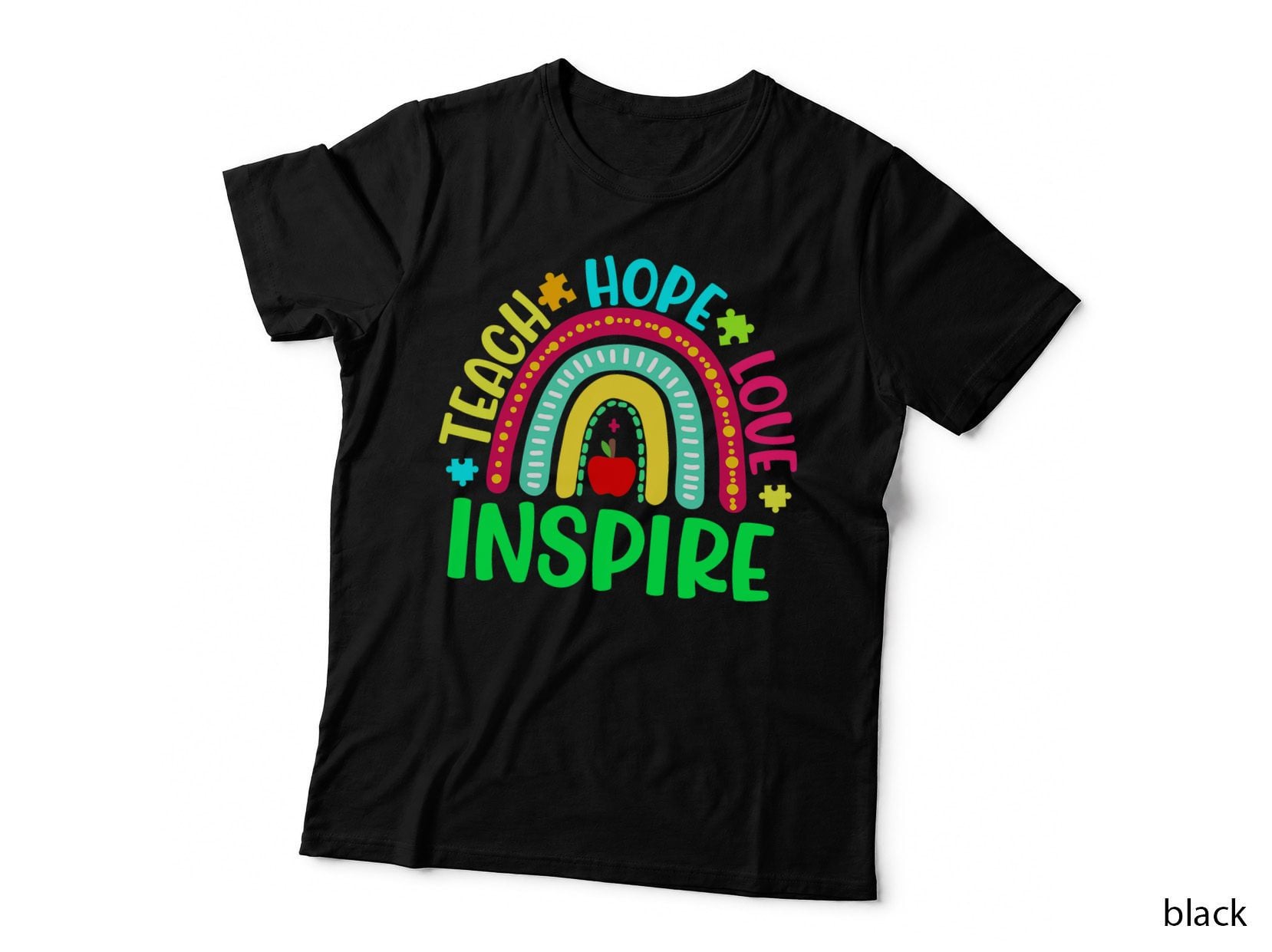 Autism Awareness Teach Hope Love Inspire Special Ed Teacher T-Shirt
