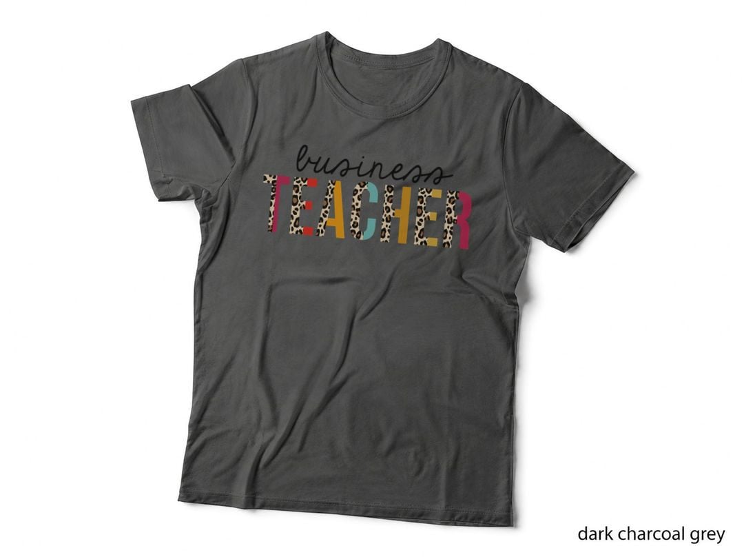 Business Teacher Leopard Print Funny Teaching Appreciation T-Shirt