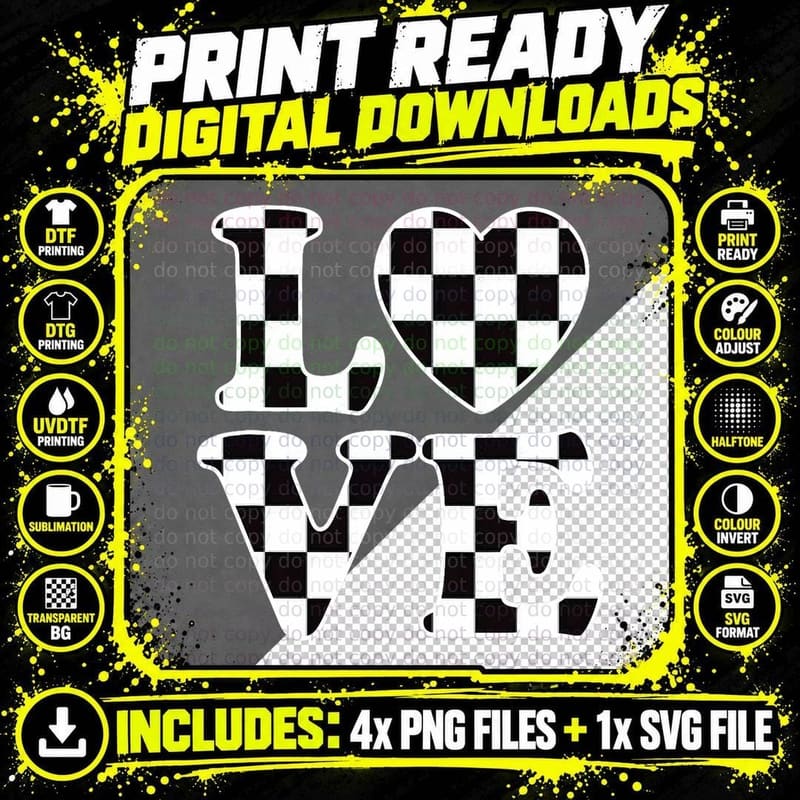 Checkered Flag Racing for Car Racer Auto Mechanic T-Shirt Png SVG Digital Bundle