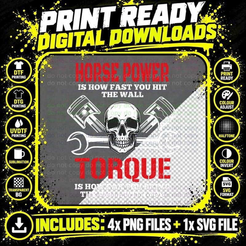 Diesel Mechanics Shirt, Men Horsepower Torque Diesel Png SVG Digital Bundle