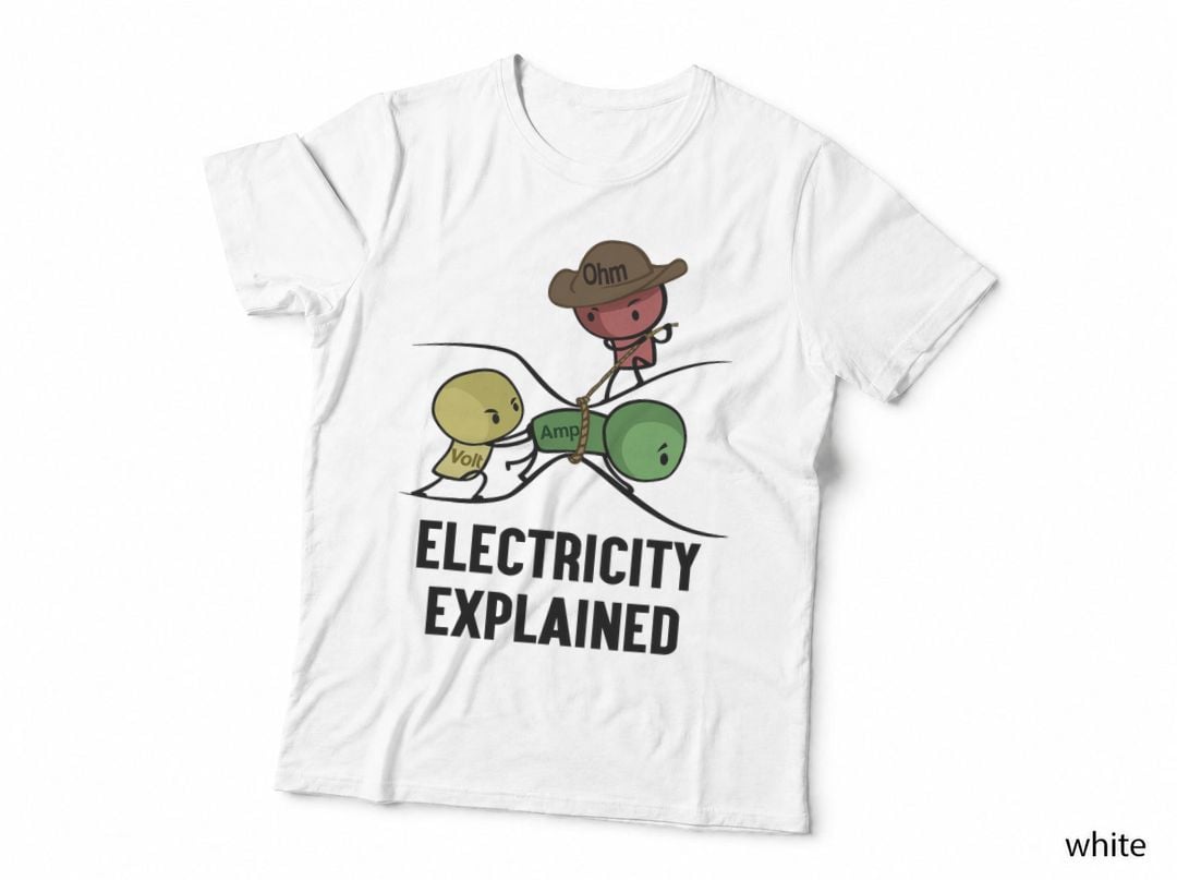 Electricity Explained Physics Nerd Gift I Teacher School T-Shirt