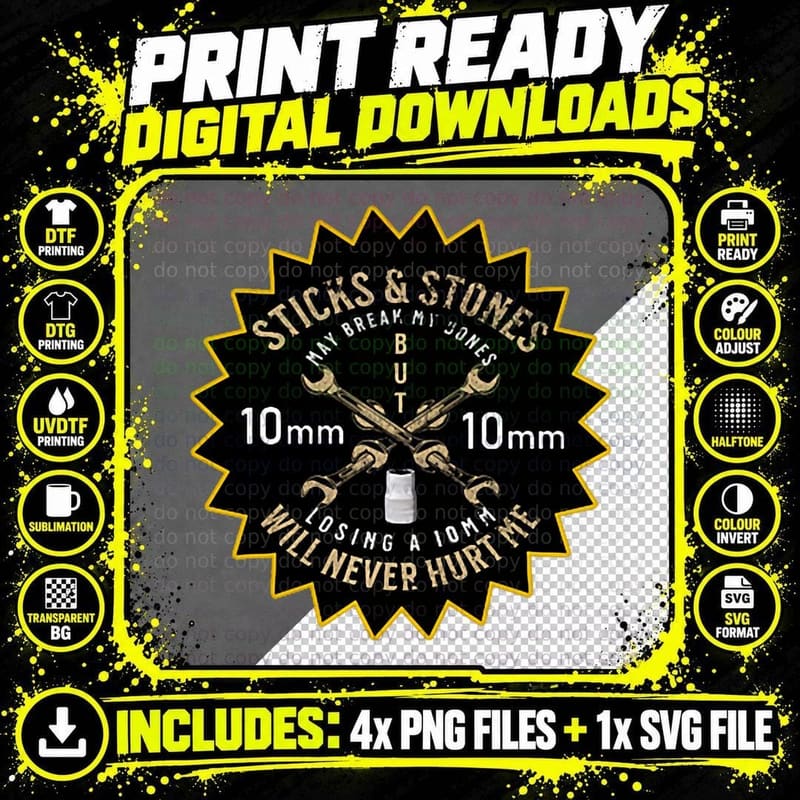 Funny Auto Mechanics the Missing 10mm Tools Mechanic Png SVG Digital Bundle