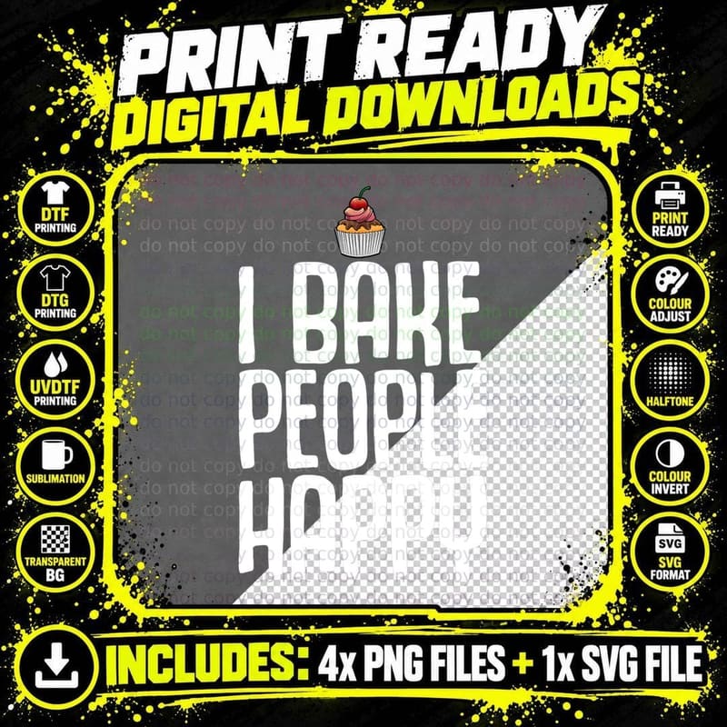 Funny Baking for Cookie Cake Bakers Pastry Chef Men Png SVG Digital Bundle