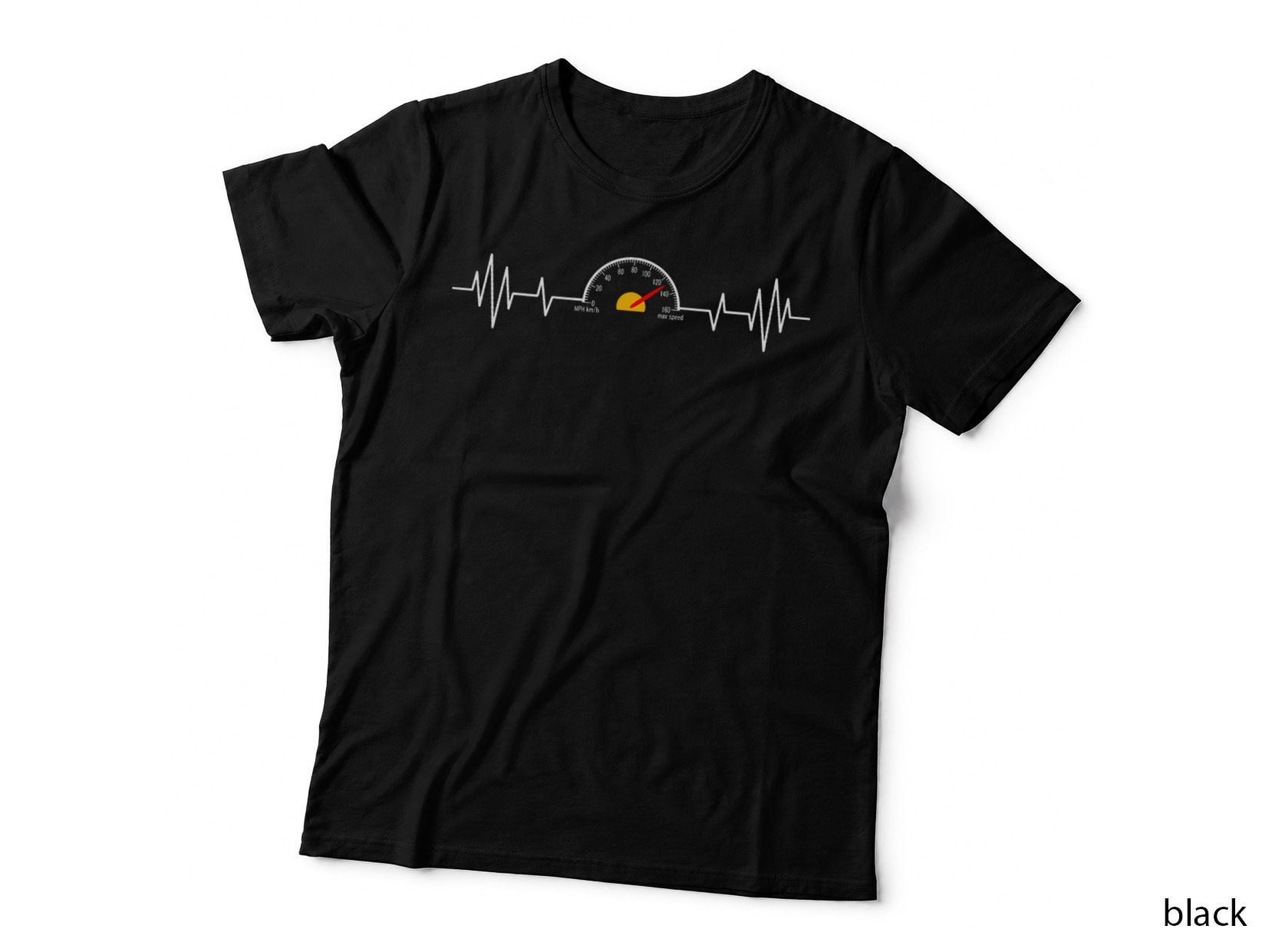 Funny Car Speedometer Auto Mechanic Guys Heartbeat Gift T-Shirt