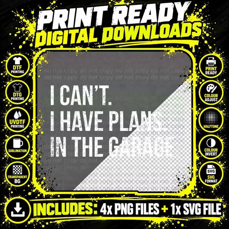 Funny Diesel Apparel Garage Mechanic Humor Men Car Png SVG Digital Bundle