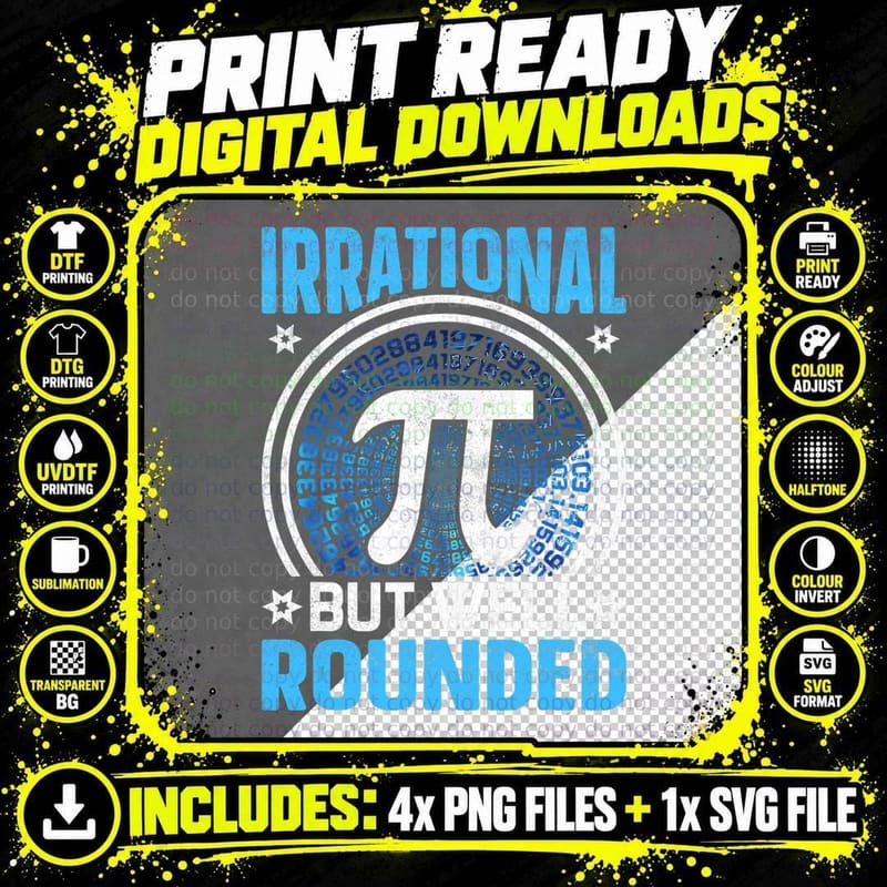 Funny Happy Pi Day 3.14 Symbol Fun Best Math Teacher Png SVG Digital Bundle