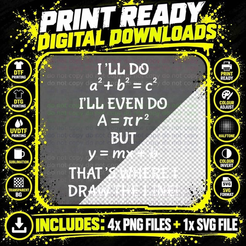 Funny Math Teacher Joke Men Women Fun Best Math Quotes Png SVG Digital Bundle