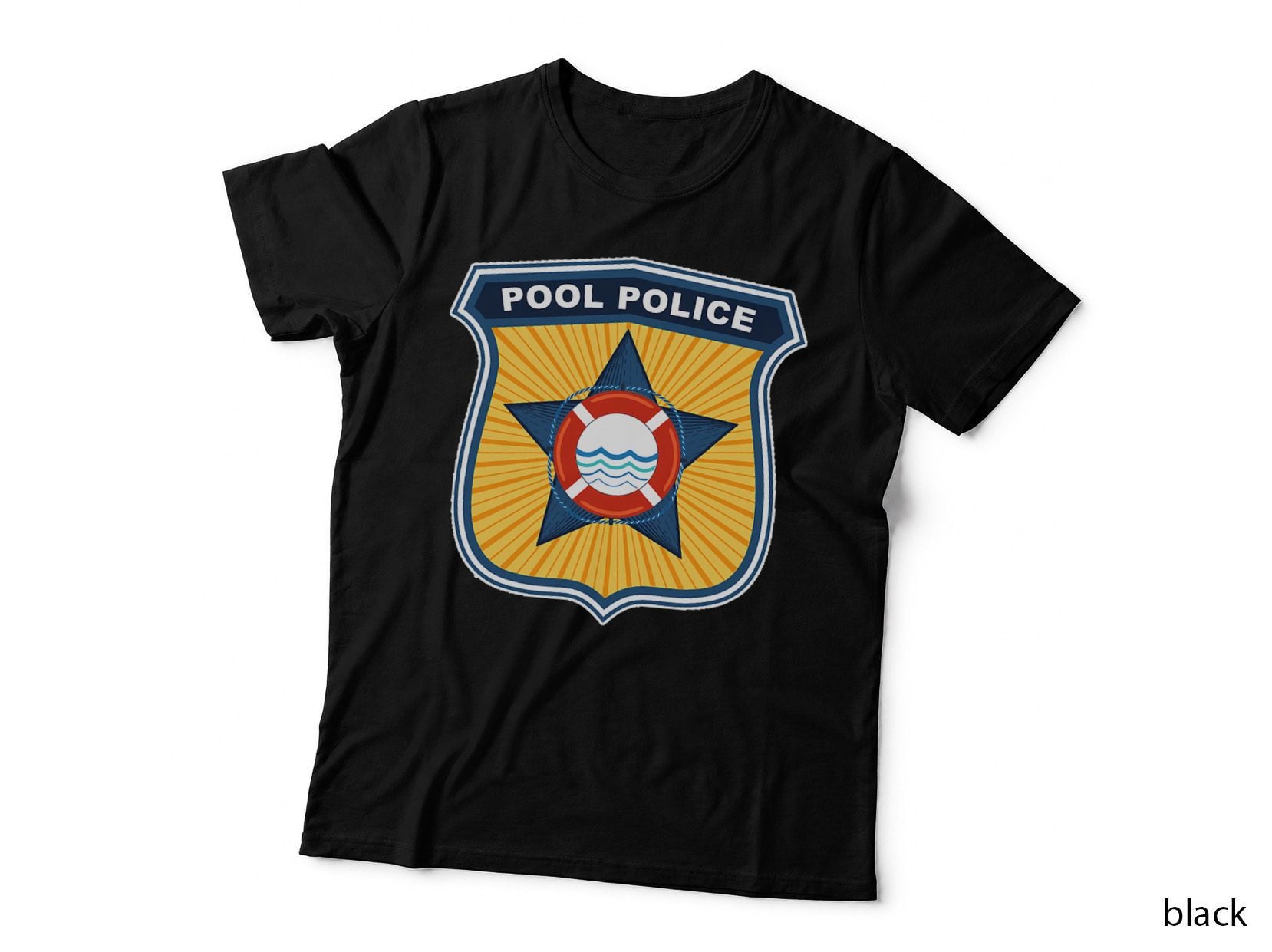 Funny POOL Police Beach Vacay Cabana Guy off Duty Lifeguards T-Shirt