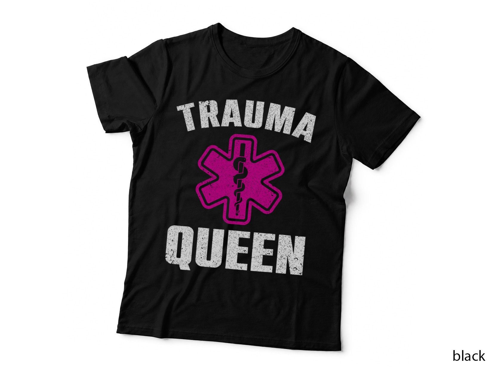 Funny Trauma Queen Art for Paramedic Women EMT Lover Girls T-Shirt