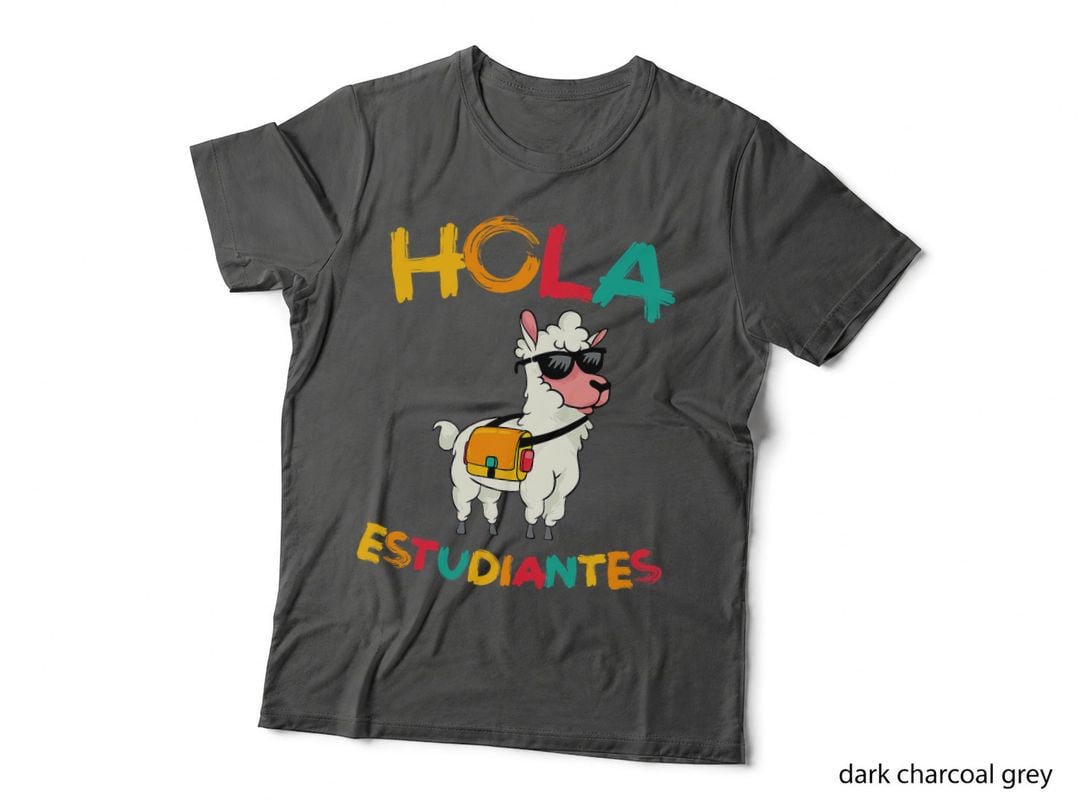 Hola Estudiantes, Funny Lama Back to School Spanish Teacher T-Shirt