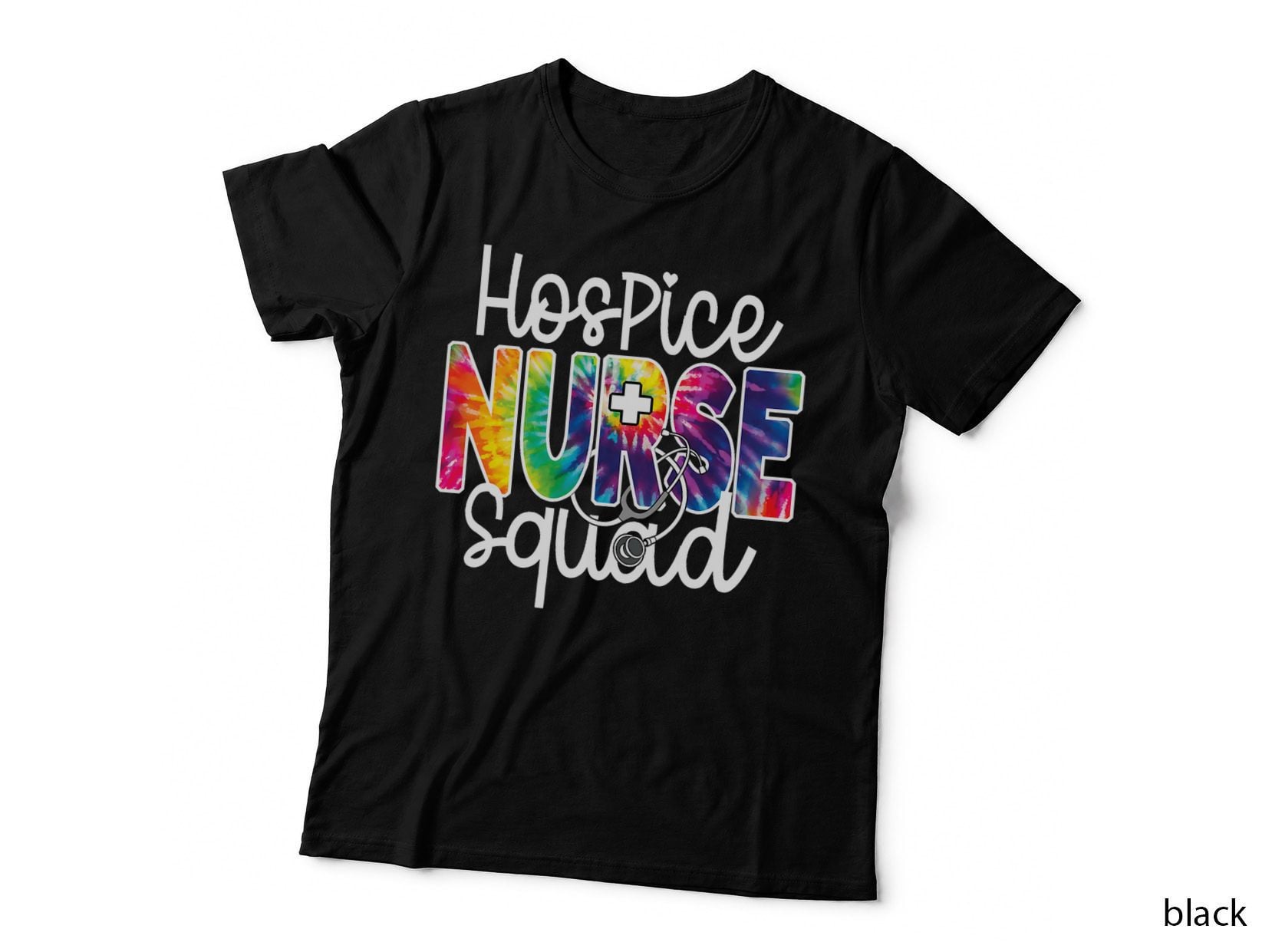 Hospice Nurse Squad Tie Dye Rainbow Team Appreciation Day T-Shirt