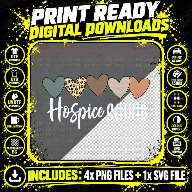 Hospice Squad Registered Nurse Terminal Care Hospice Png SVG Digital Bundle