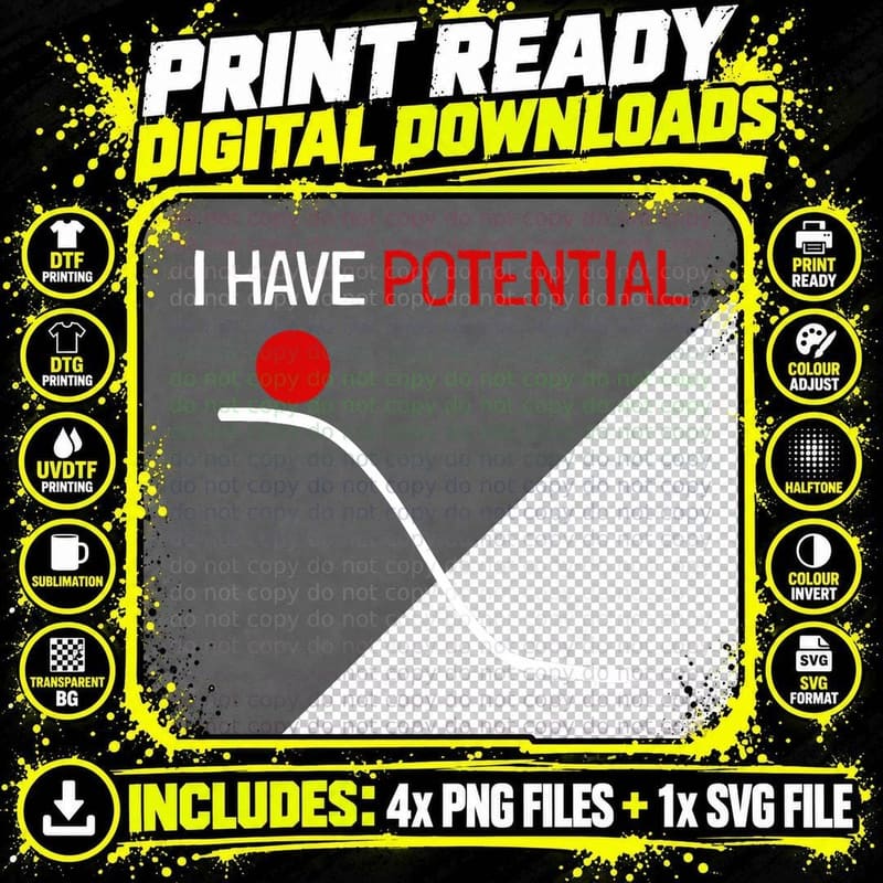 I Have Potential Energy Funny Physics Teacher Nerd Png SVG Digital Bundle