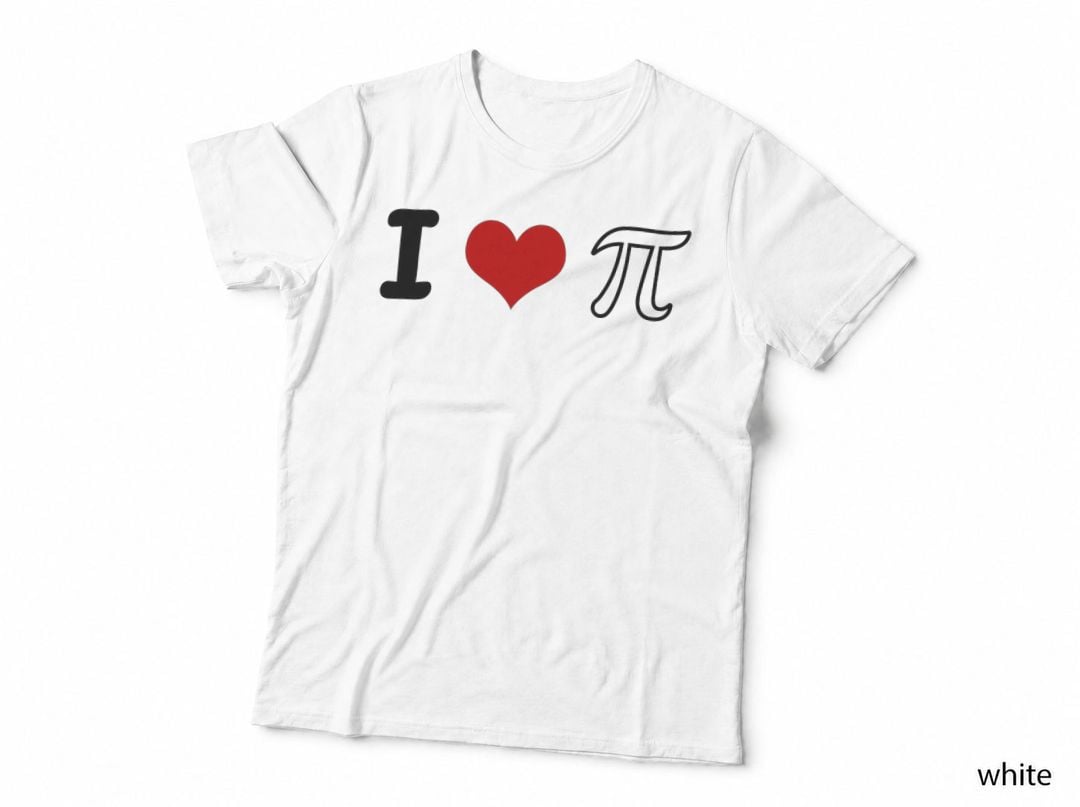 I Love Pi Day 3.14 Pi Symbol Mathematics Teacher Math Lover T-Shirt