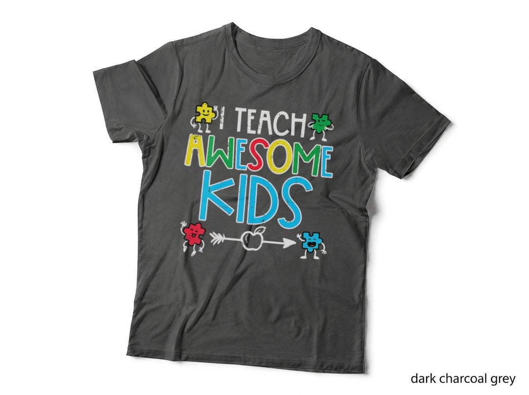 I Teach Awesome Kids Autism Awareness Sped Teacher Me T-Shirt