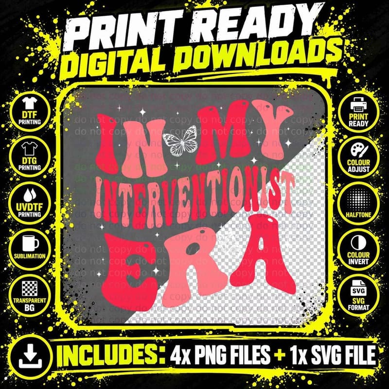 In My Interventionist Era Groovy Intervention Teacher Png SVG Digital Bundle