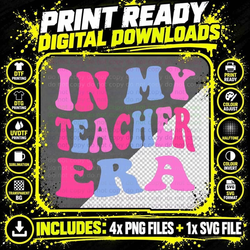 In My Teacher Era, Teaching Student Png SVG Digital Bundle