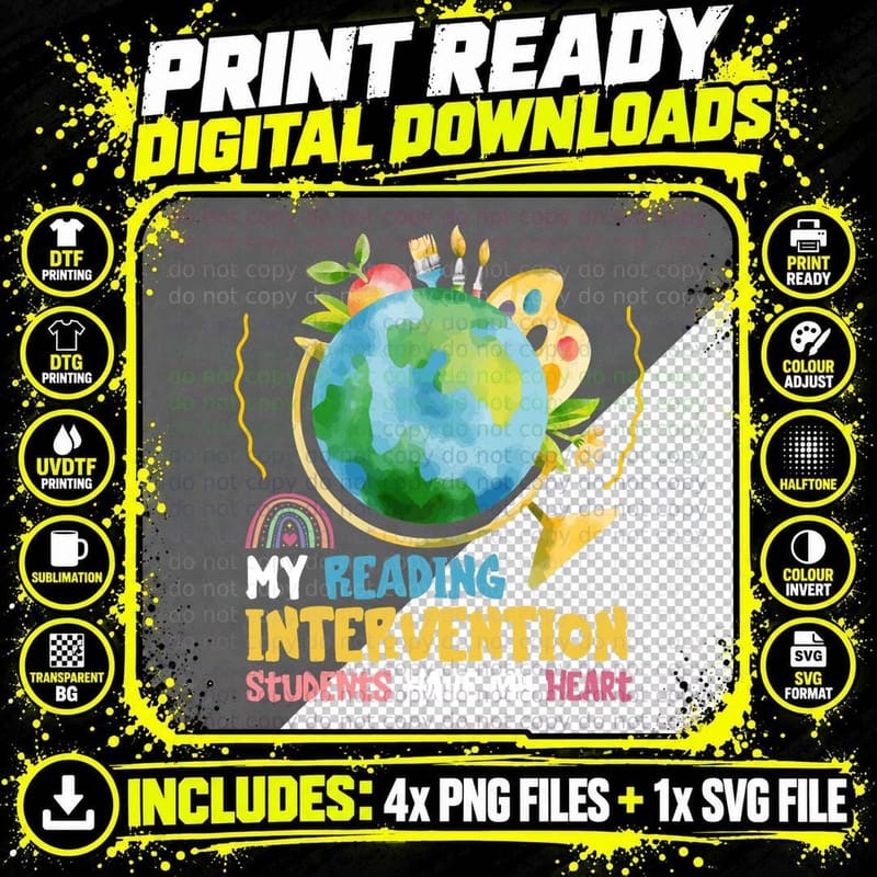 Intervention Teacher Intervention Students Png SVG Digital Bundle