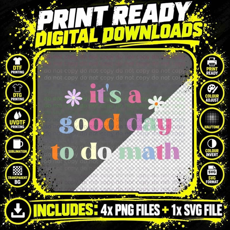 It's a Good Day to Do Math Funny Back to School Teacher Png SVG Digital Bundle