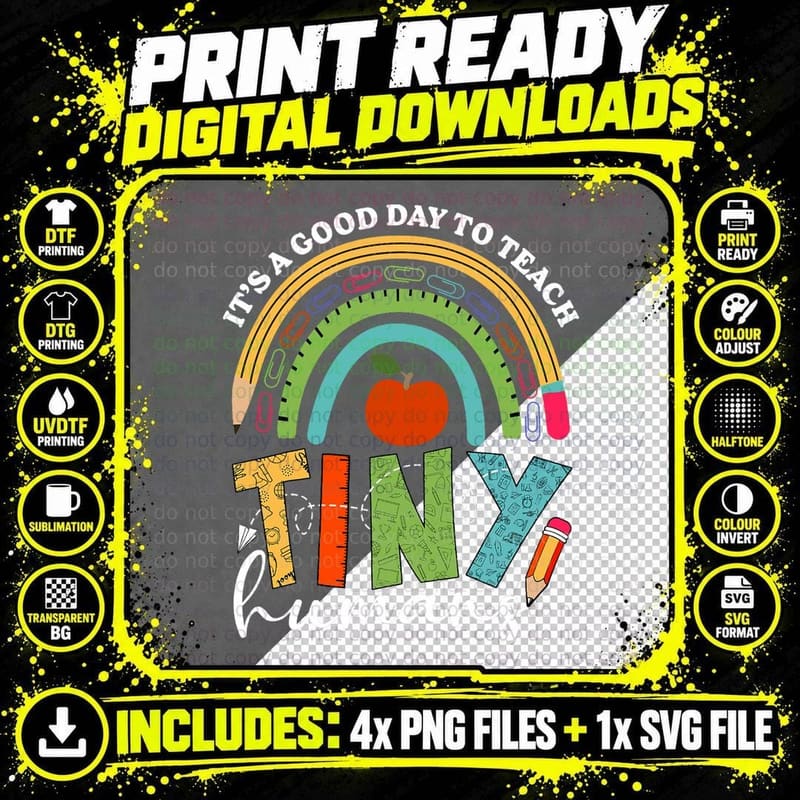 Its a Good Day to Teach Tiny Humans Teacher Teaching Png SVG Digital Bundle