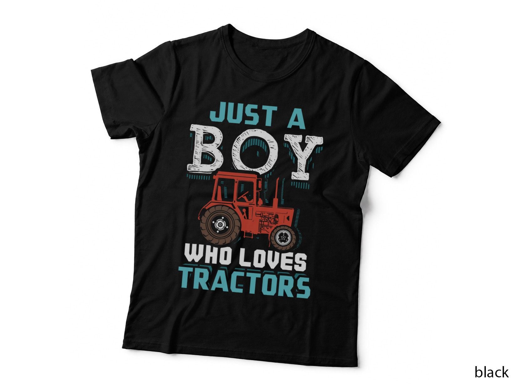 Just a Boy Who Loves Tractors Funny Farmer Gift T-Shirt