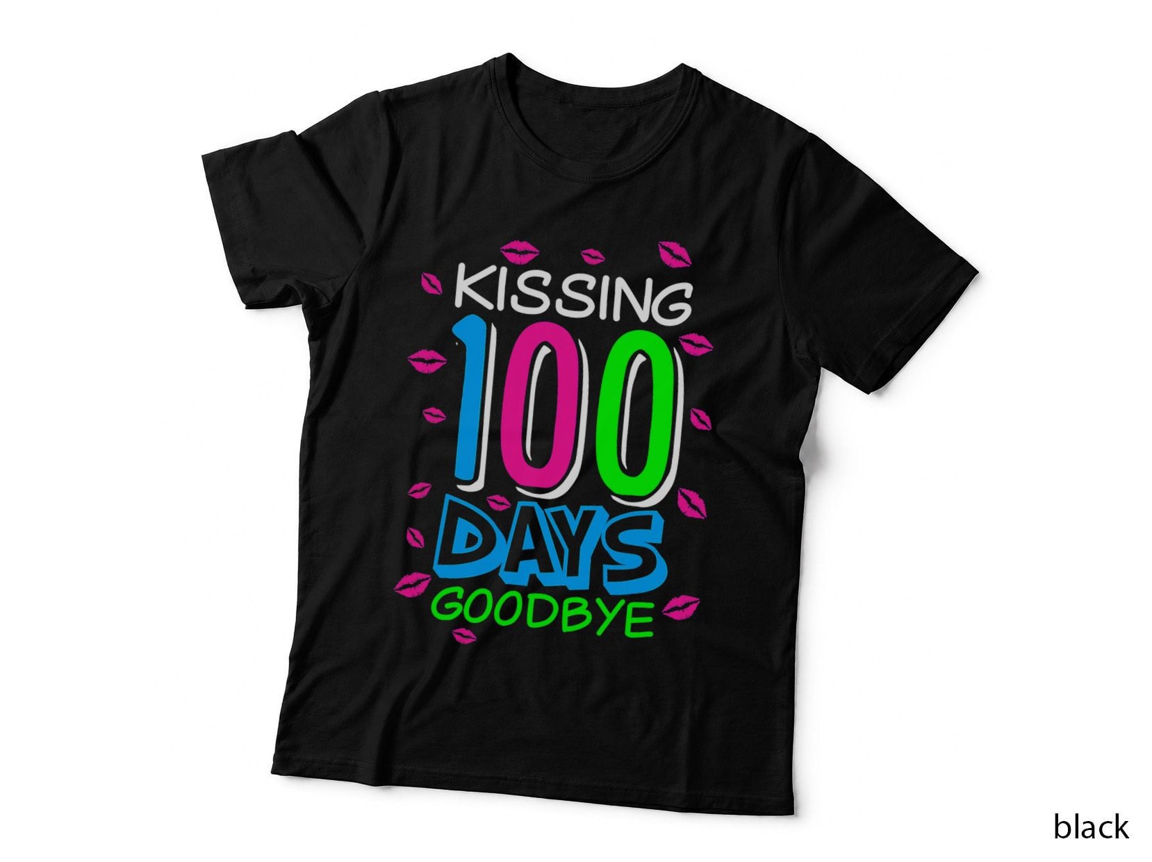 Kissing 100 Days Goodbye 100th Day of School Teacher Student T-Shirt