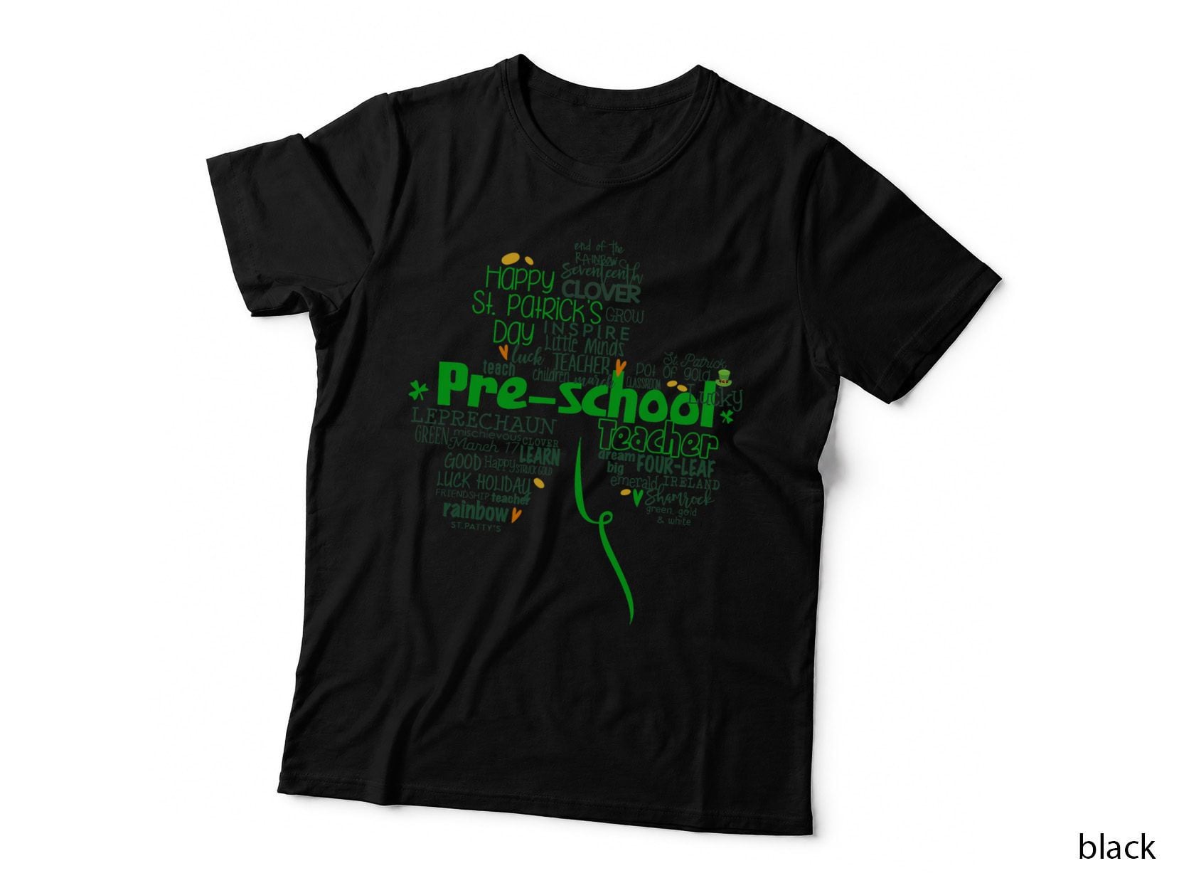 Luckiest Pre-School Teacher St Patricks Day Irish Shamrocks T-Shirt