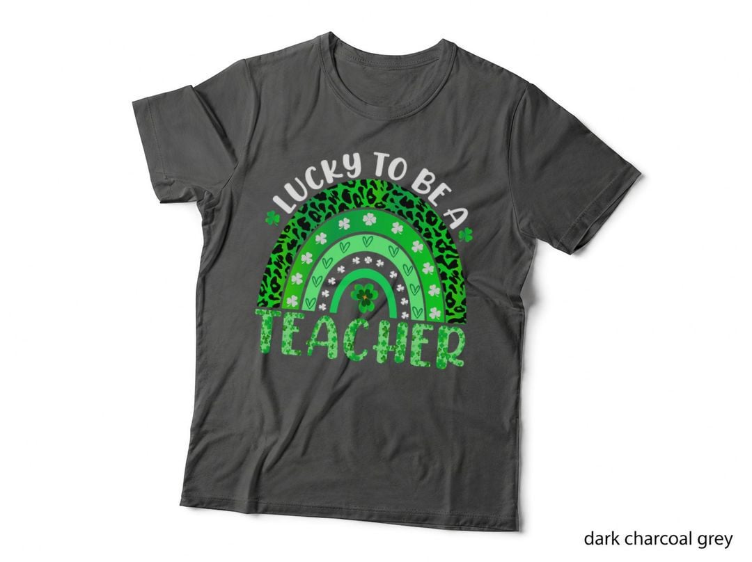 Lucky to Be a Teacher Rainbow Teacher St Patricks Day T-Shirt