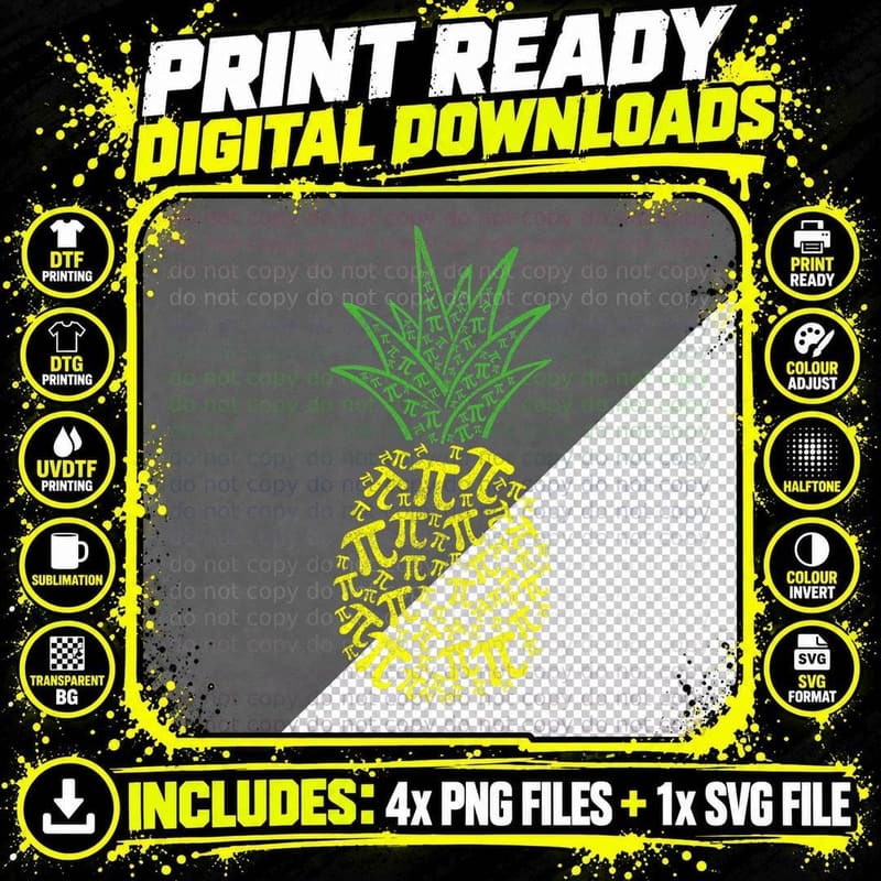 Math Teacher Hawaiian Shirt, Funny Pineapple Apparel Png SVG Digital Bundle