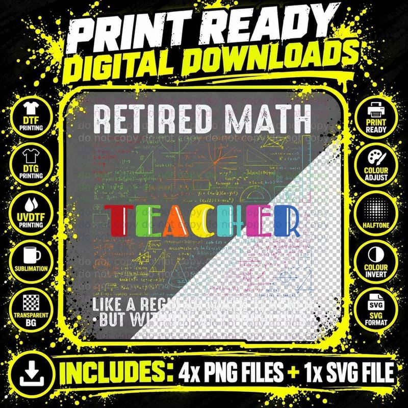 Mathematics Design Funny Math - Math Teacher Physics Png SVG Digital Bundle