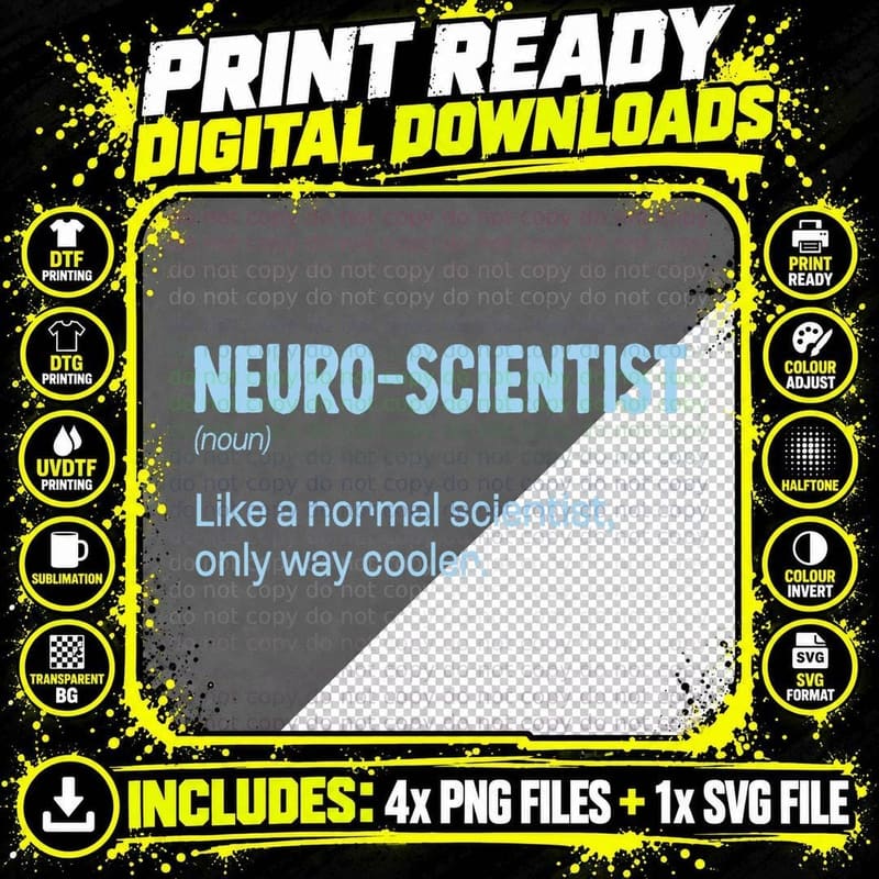 Neurology Nurse Brain Anatomy Doctor Neurologist Neuro Png SVG Digital Bundle