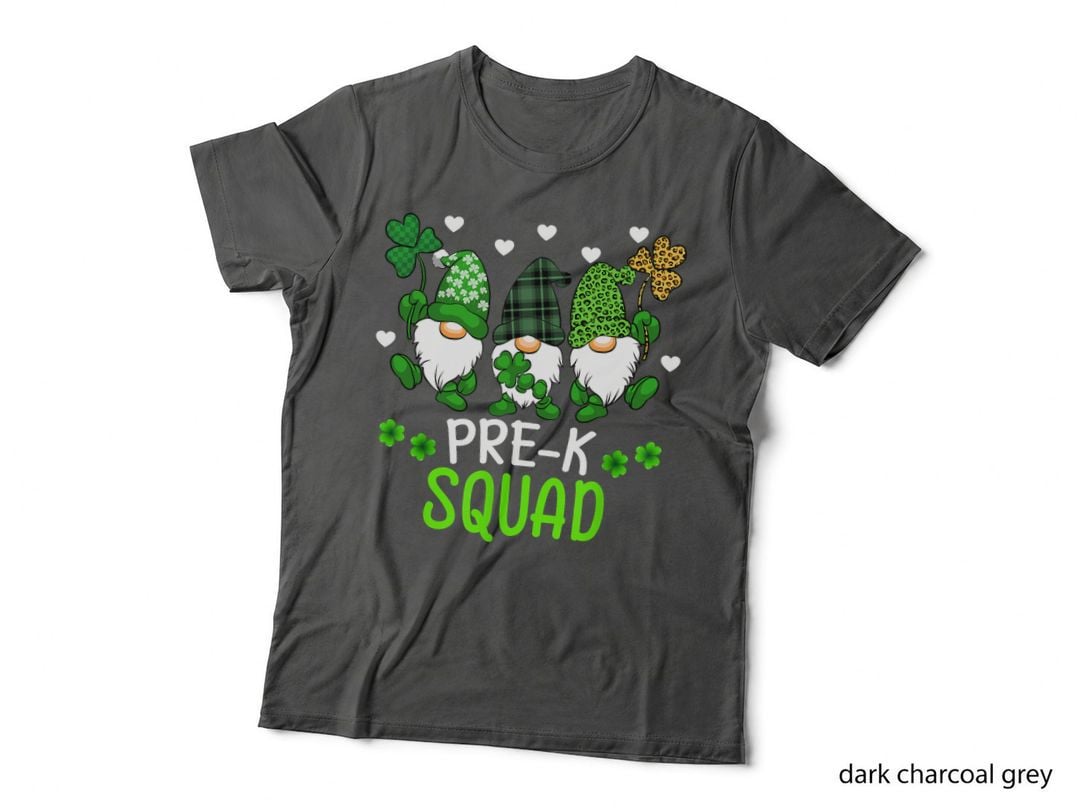 Pre K Squad Gnome Shamrock Happy St Patricks Day Teacher T-Shirt