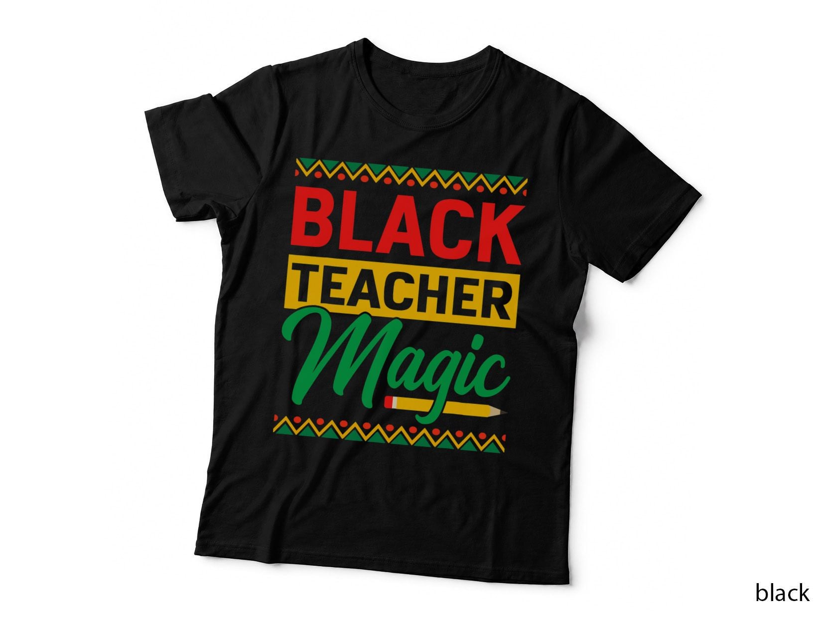 Proud Black Teacher Magic African History Month Educator T-Shirt