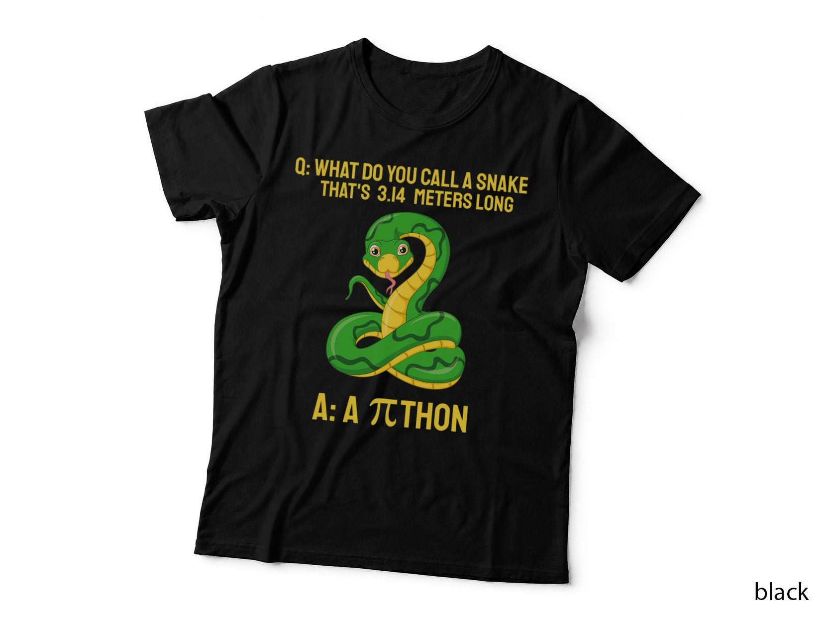 Python Pithon Pi Symbol Funny Math Teacher Pi Day 3.14 T-Shirt