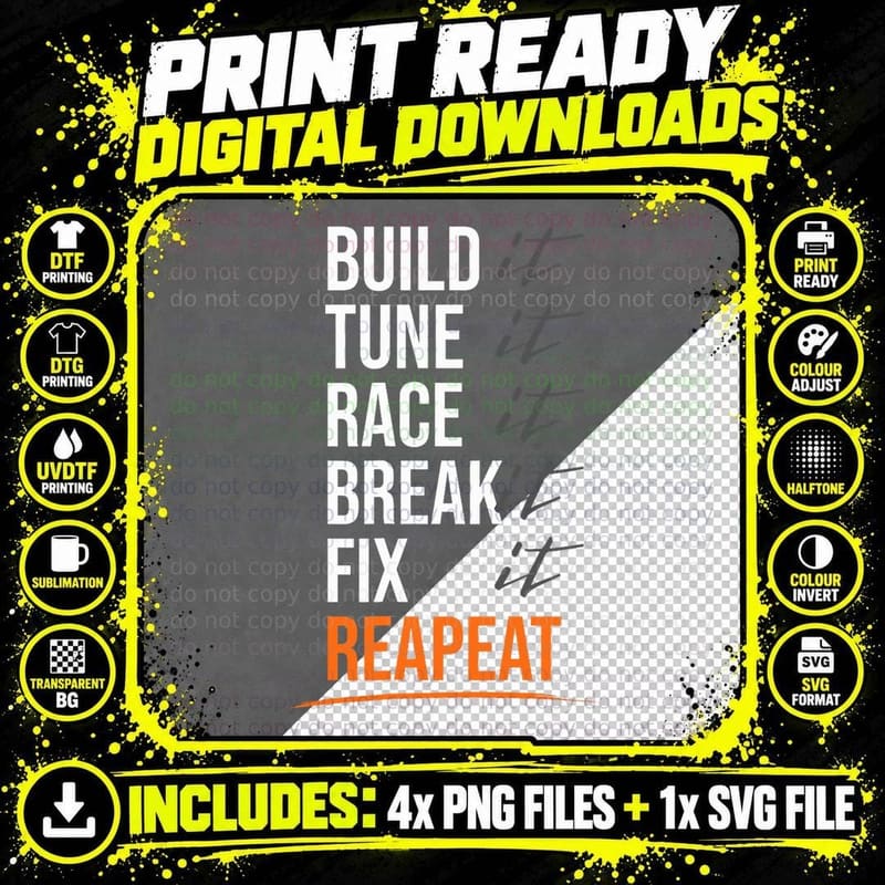 Racecar Racing Car Guy Mechanic Car Enthusiasts Auto Png SVG Digital Bundle