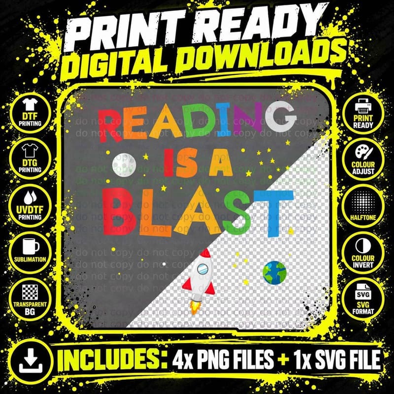 Reading Coach Teacher Specialist Literacy Reading Is a Png SVG Digital Bundle