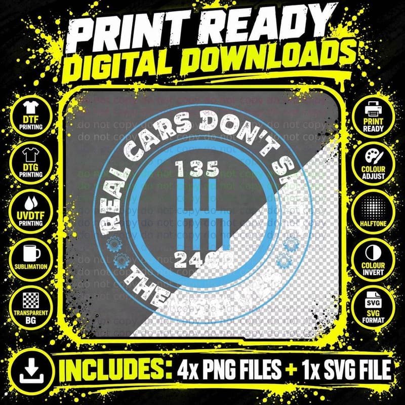 Real Cars Don't Shift Themselves Mechanic Auto Racing Png SVG Digital Bundle
