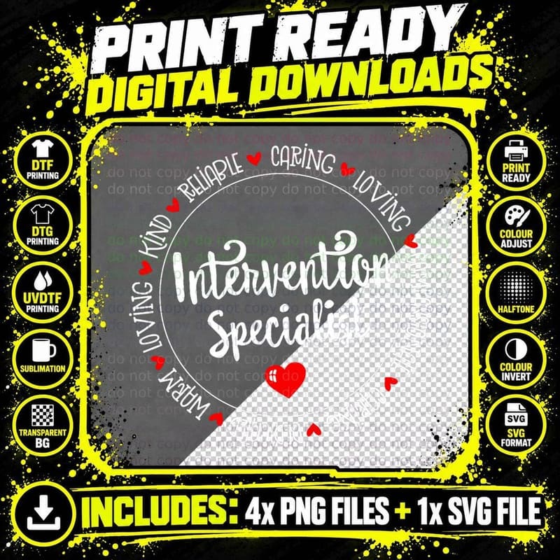 School Support Team Reading Teacher Intervention Png SVG Digital Bundle