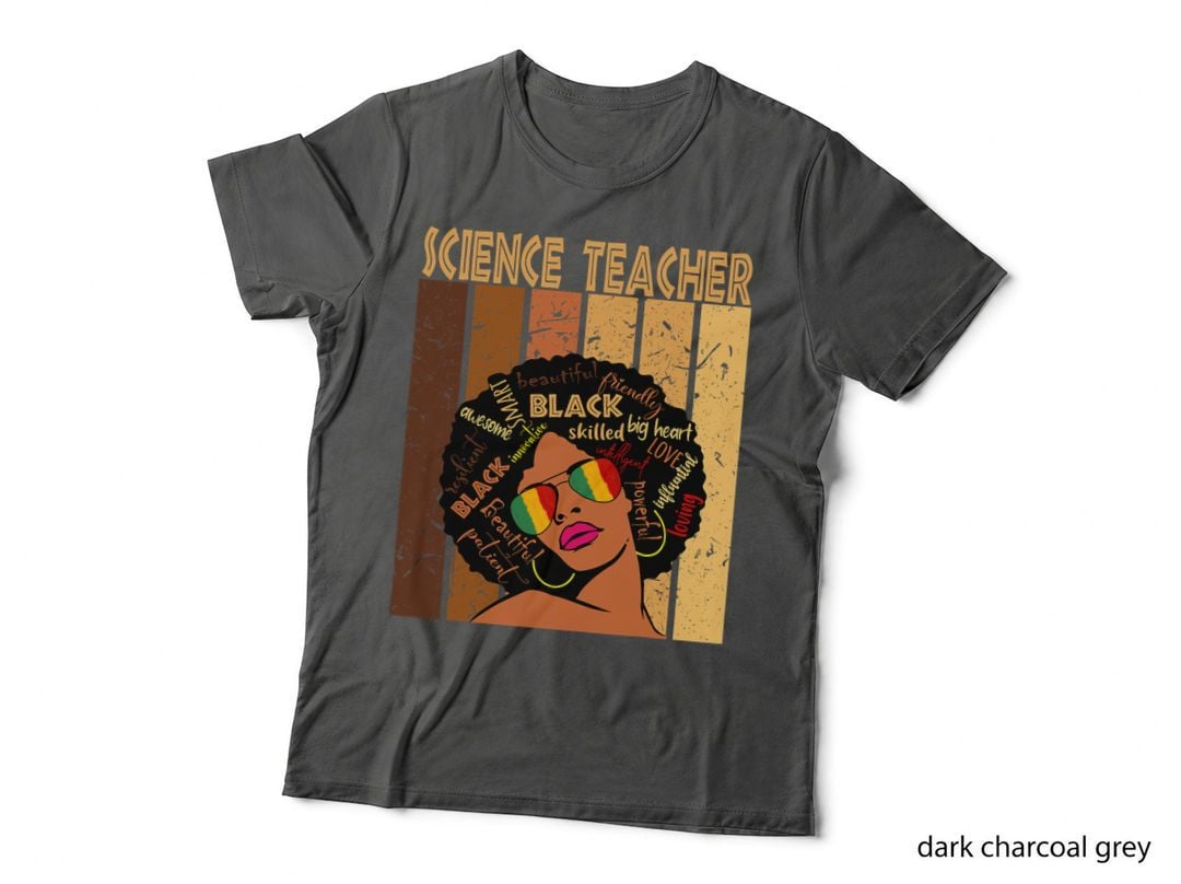 Science Teacher Afro African American Black History Month T-Shirt