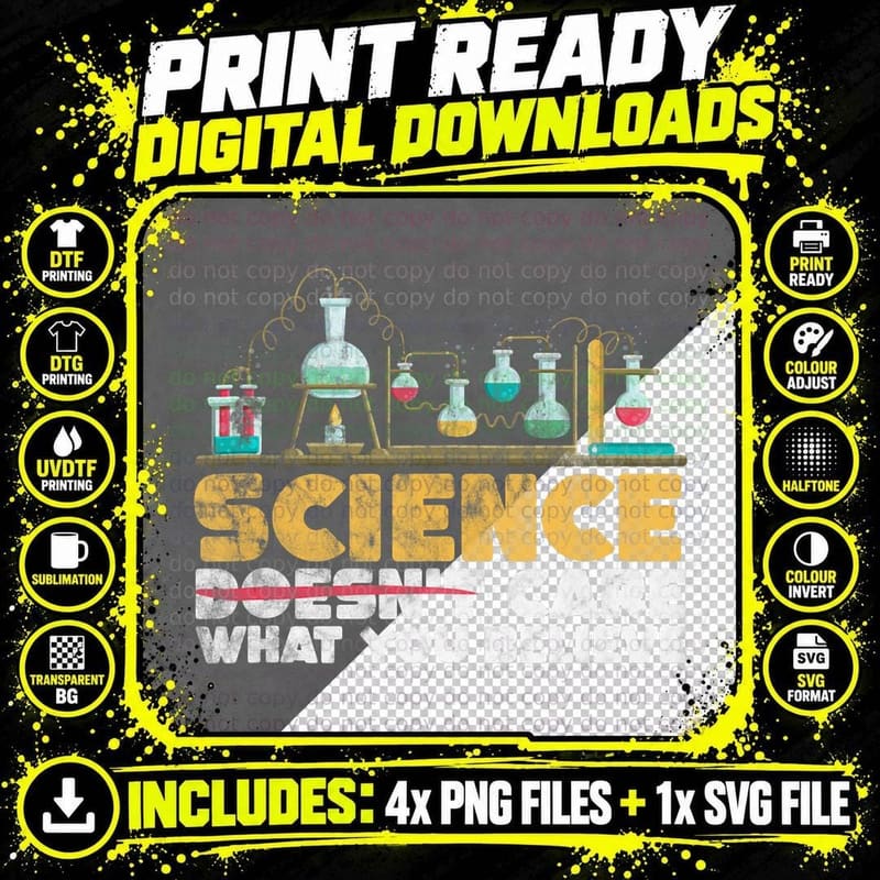Science What You Believe Chemistry Physics Teacher Png SVG Digital Bundle