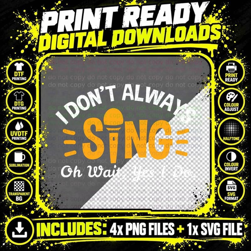 Singer Musician Music Musical Teacher Singing Gift Png SVG Digital Bundle
