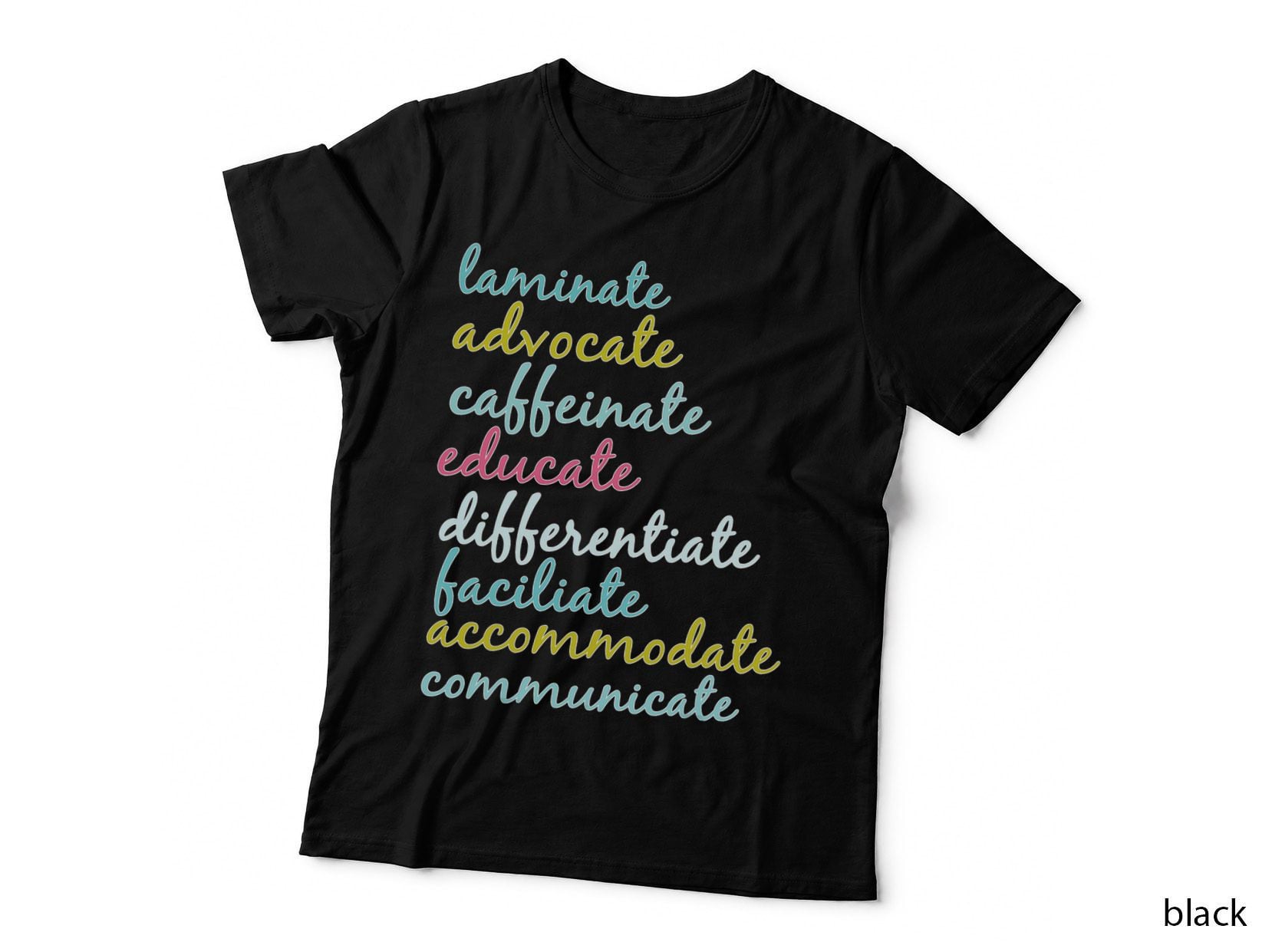 Special Education Teacher Laminate Advocate Caffeinate T-Shirt