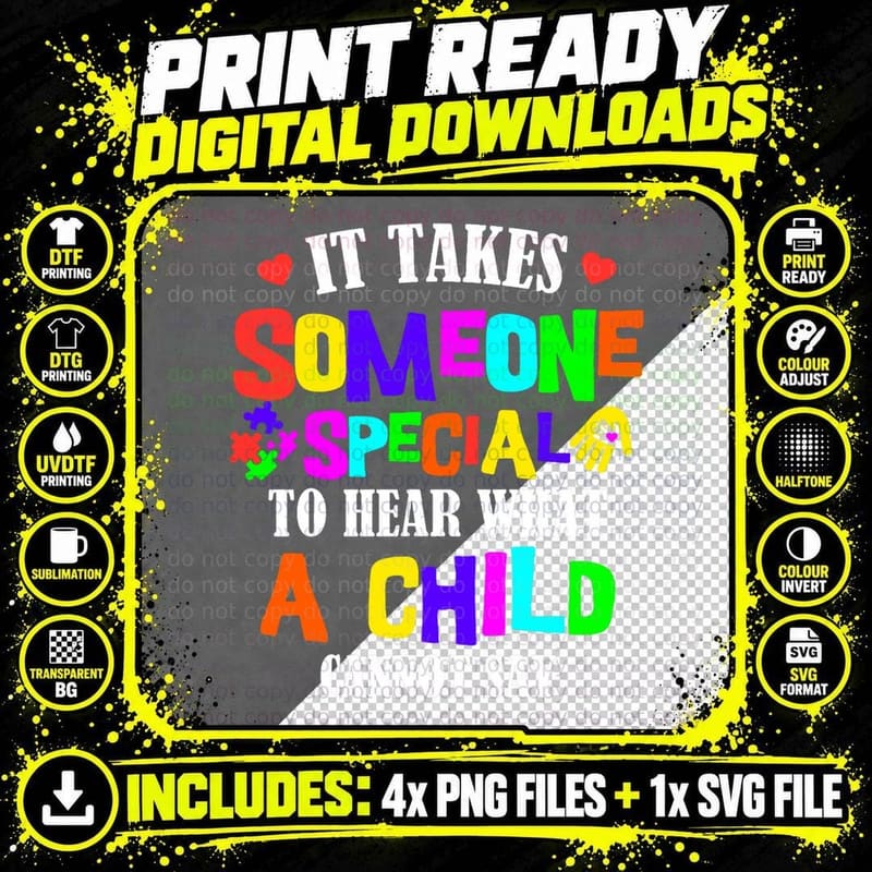 Sped Teacher Special Education Educator Autism Students Png SVG Digital Bundle