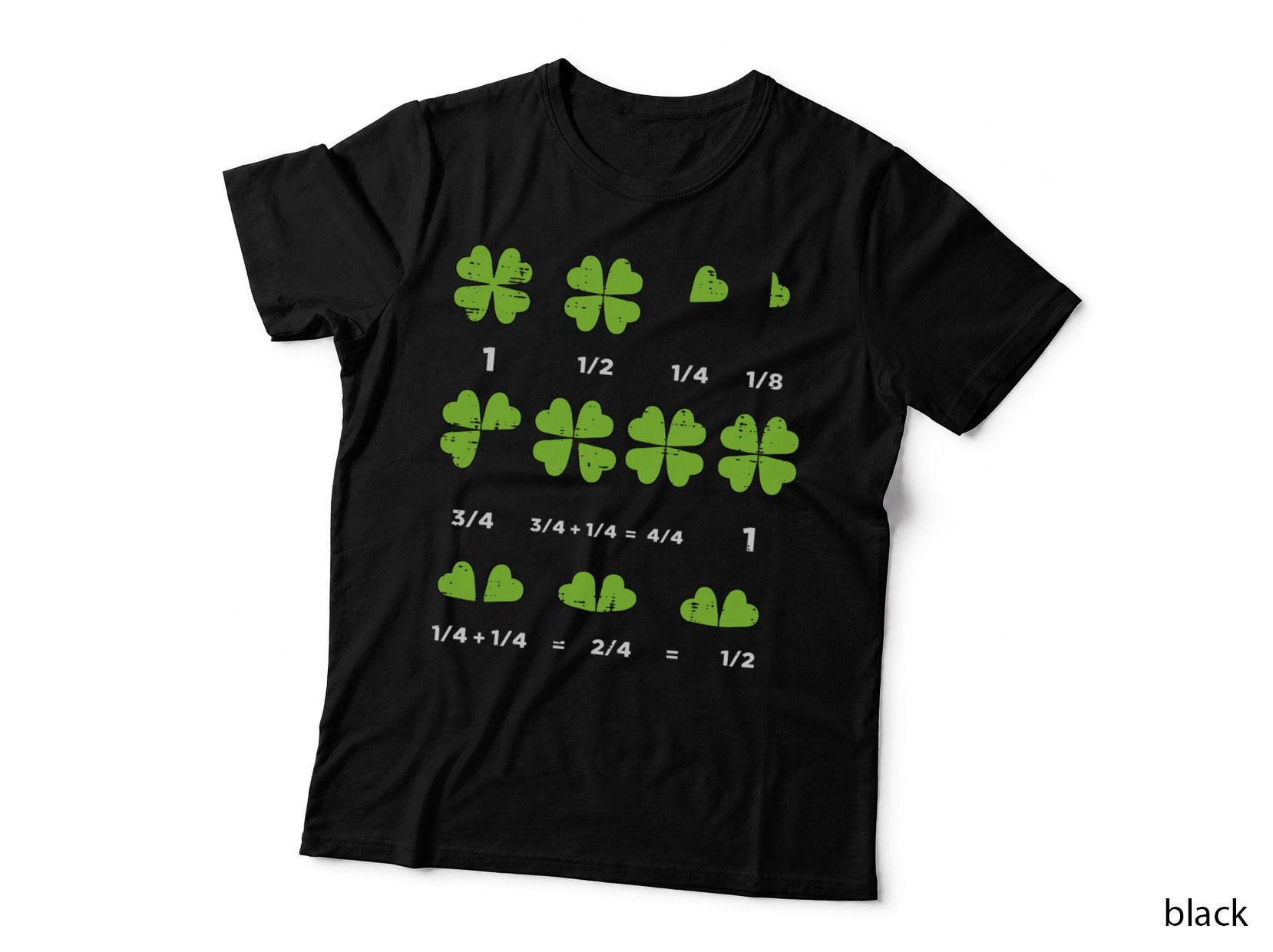 St Patricks Day Math Teacher Shamrock Saint Paddys Fractions T-Shirt