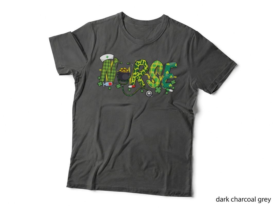 St Patricks Day Nurse Shamrock Medical Nursing Lucky RN T-Shirt