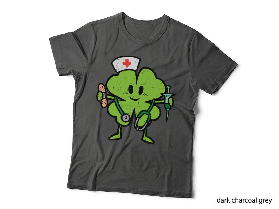 St Patricks Day Shamrock Nurse Saint Paddys Scrub Top Women T-Shirt