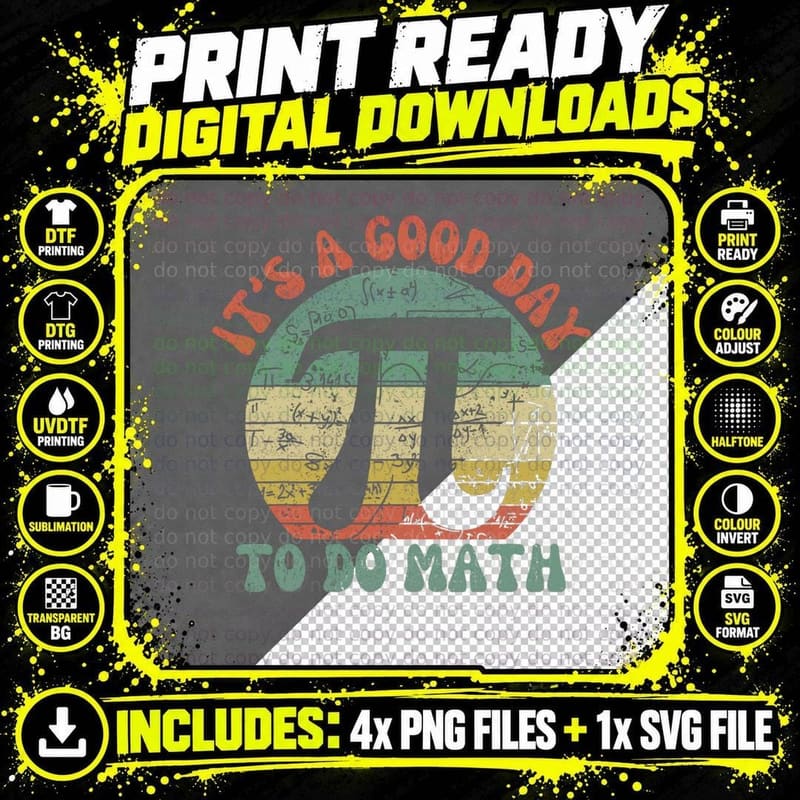 Teacher Back to School Its a Good Day to Do Math Png SVG Digital Bundle