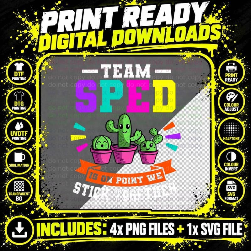 Team Sped Special Education Teacher Educator Autism Png SVG Digital Bundle